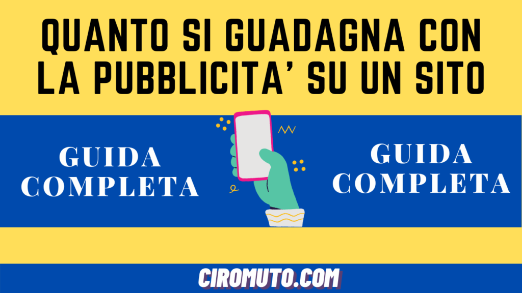 Quanto si guadagna con la pubblicità su un sito