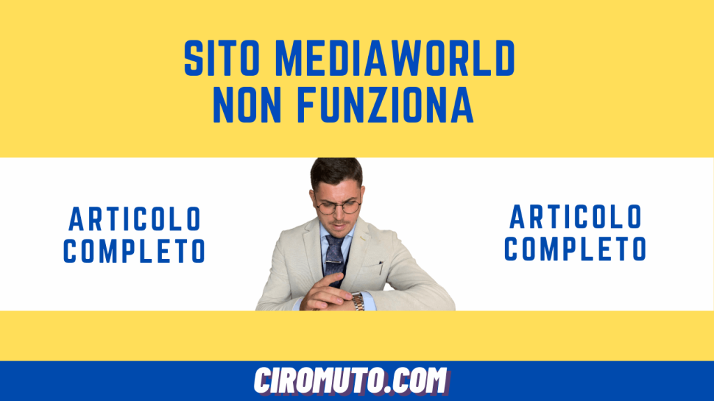 sito mediaworld non funziona