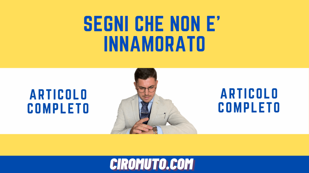 segni che non è Innamorato