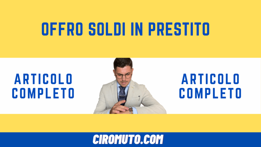 offro soldi in prestito