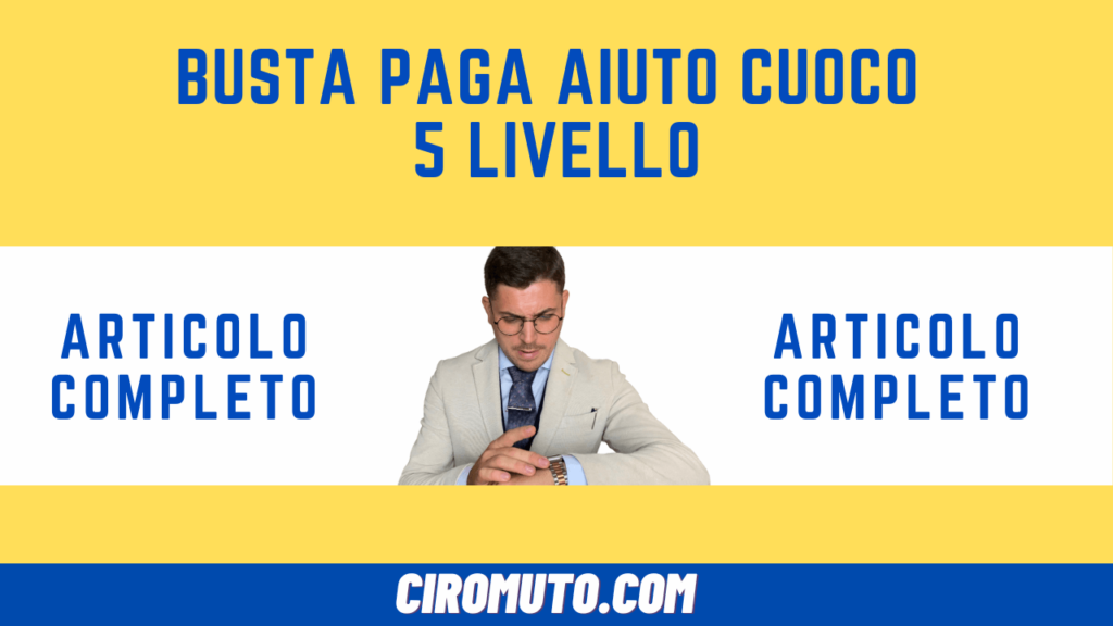 busta paga aiuto cuoco 5 livello