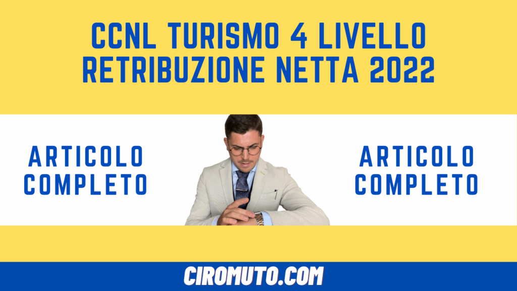 ccnl turismo 4 livello retribuzione netta 2022