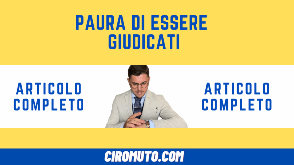 paura di essere giudicati