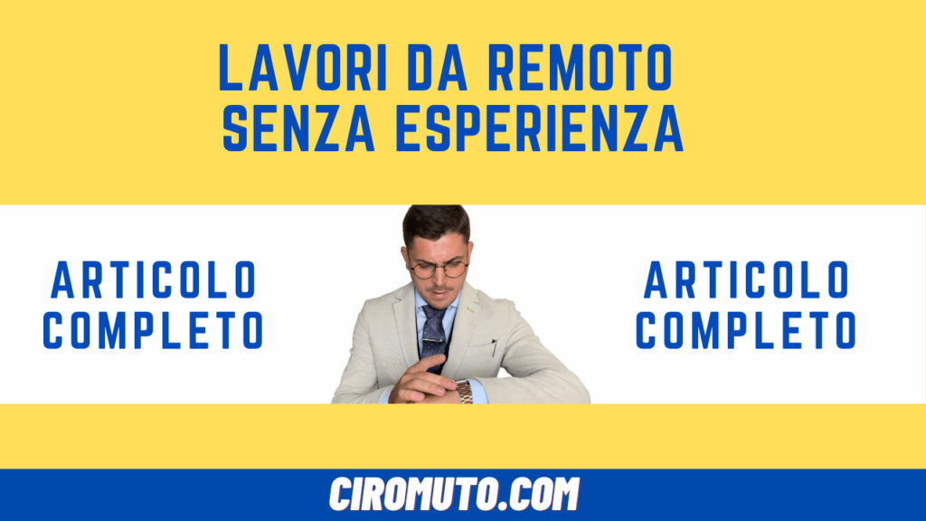 lavori da remoto senza esperienza