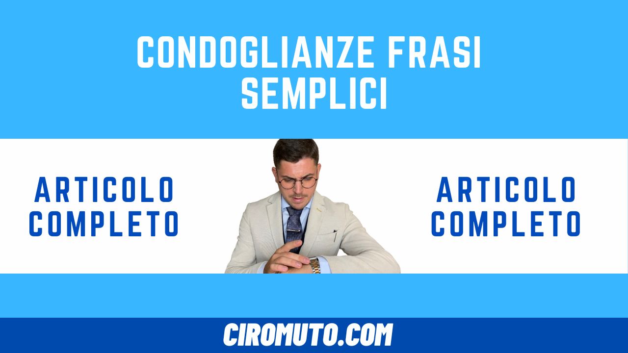 condoglianze frasi semplici