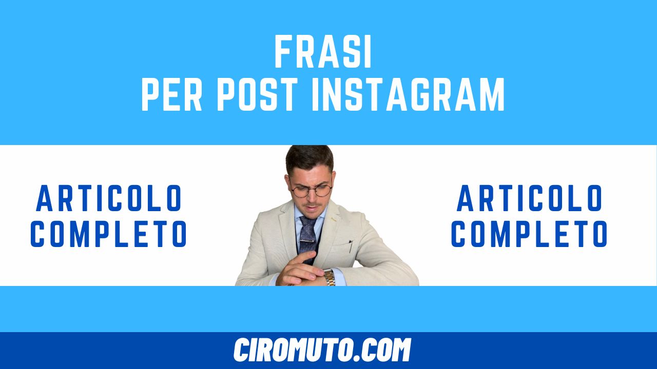 frasi per post instagram 