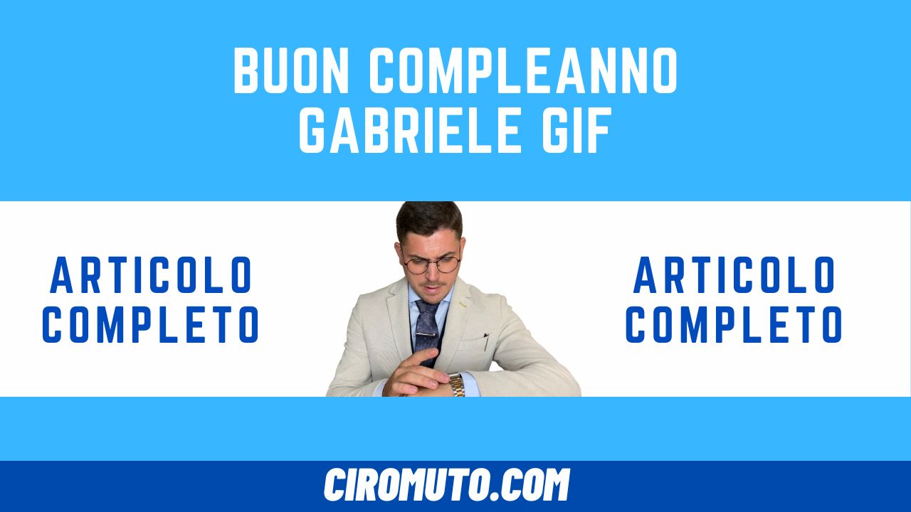 Buon Compleanno Gabriele GIF