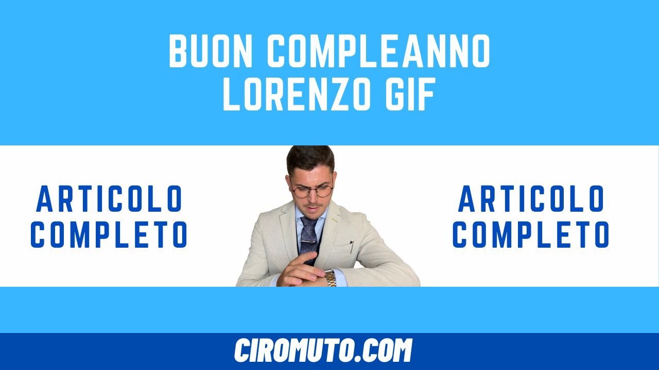 Buon Compleanno Lorenzo GIF