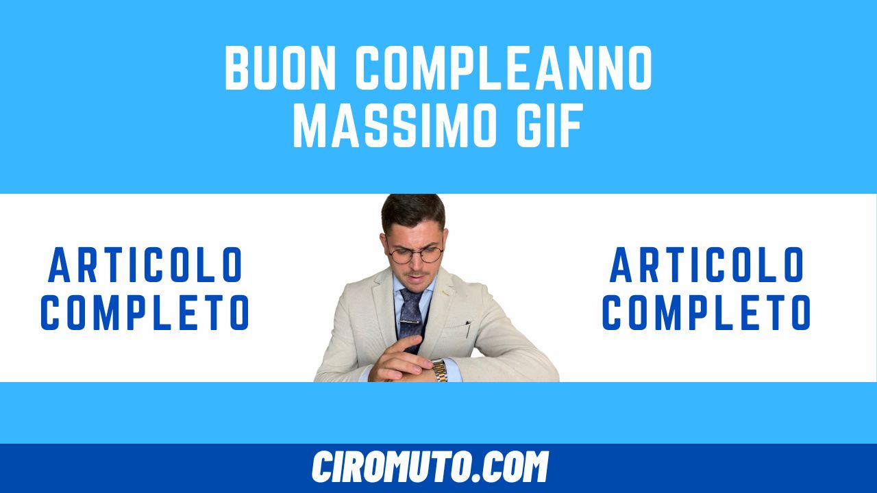 Buon Compleanno Massimo GIF