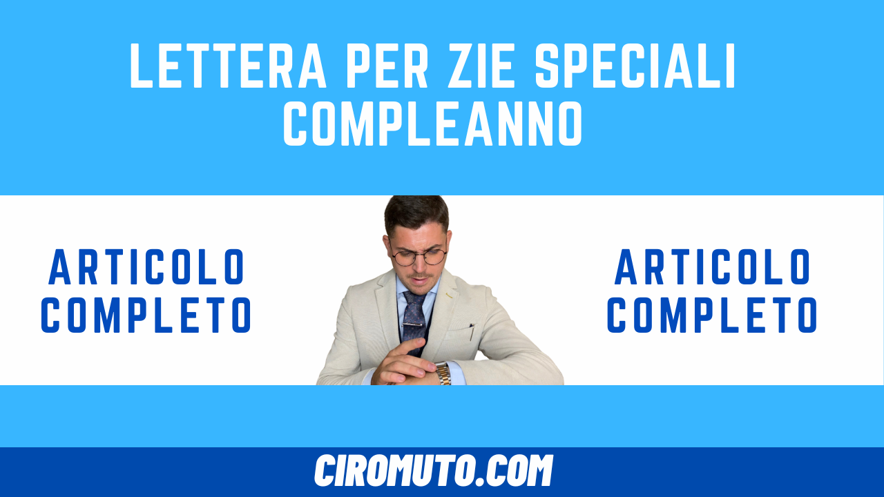 lettera per zie speciali compleanno