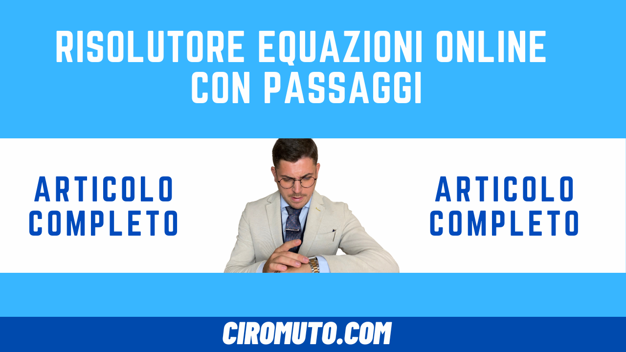 risolutore equazioni online con passaggi